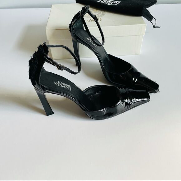 Y2K Authentic Gianni Versace Heels Embellished Shoes - Picture 1 of 11